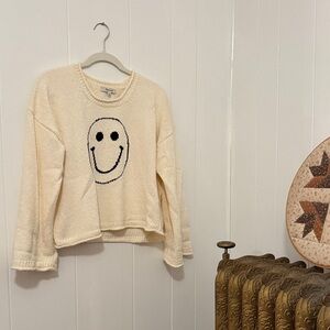 Madewell Brownstone Smiley Face Pullover Sweater